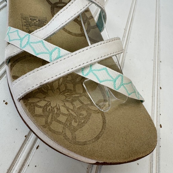 Merrell‎ Jacardia Sandal Women's 9 Ivory Q form Air Cushion Buckle Strappy READ - Picture 11 of 12